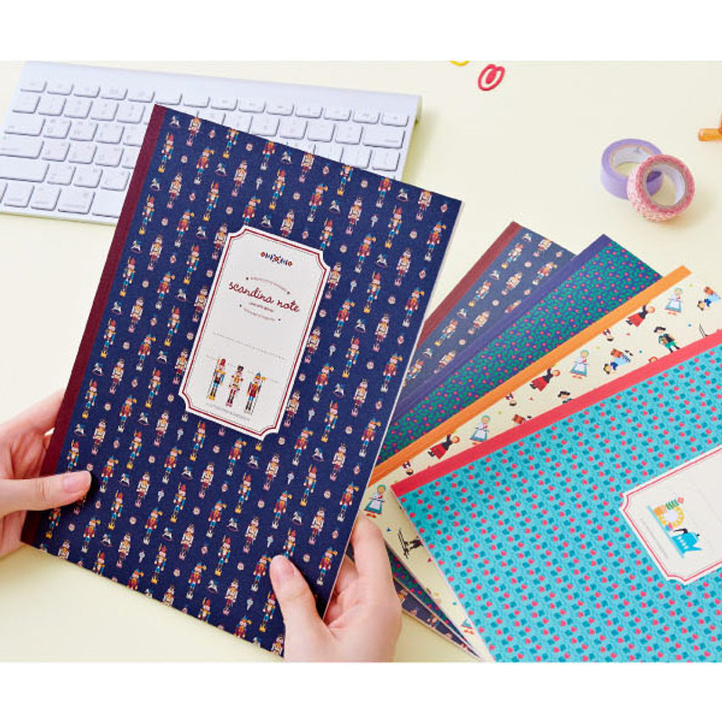 Scandinavia pattern lined notebook large