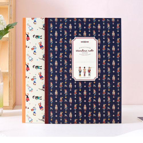 Scandinavia pattern lined notebook large