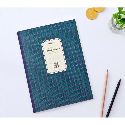 Scandinavia pattern lined notebook large