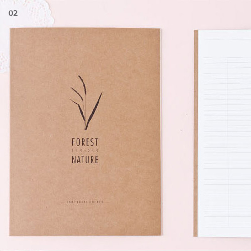 2 - Kraft forest nature lined notebook large 2 - Kraft forest nature lined notebook large