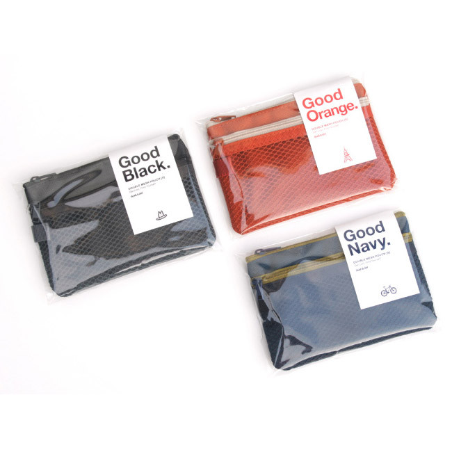 Package for Double pocket mesh zipper pouch small