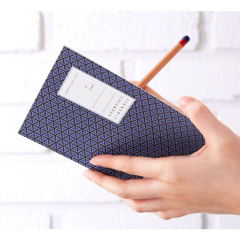 Geometric pattern lined notebook small