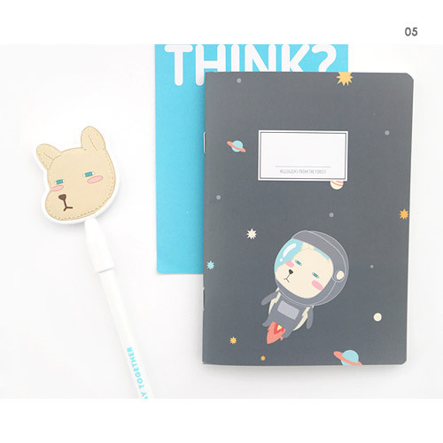 05 - Hellogeeks cute illustration small lined notebook