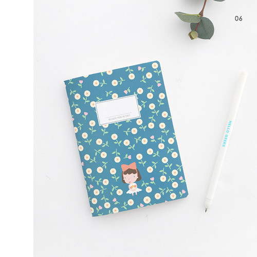 06 - Hellogeeks cute illustration small lined notebook