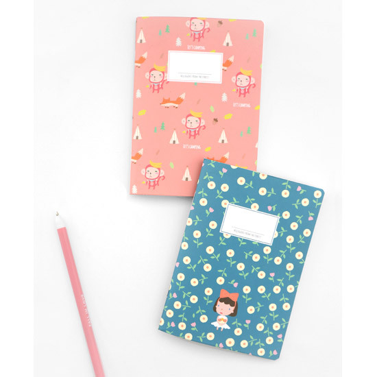Hellogeeks cute illustration small lined notebook