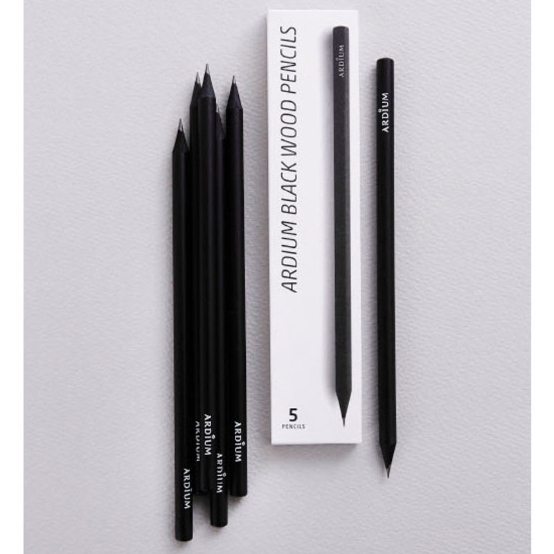 Black wood pencil set of 5 Black wood pencil set of 5