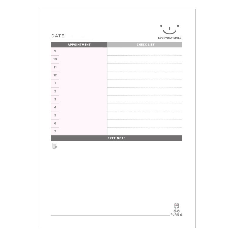Daily scheduler desk notepad 64 pages