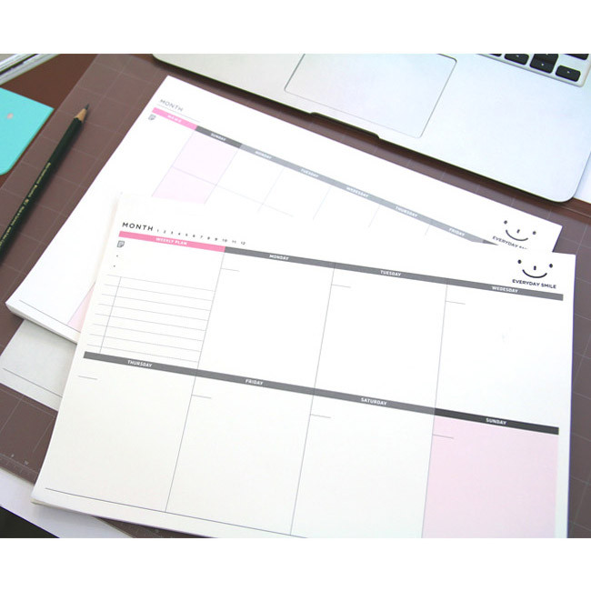 Wide & Smart weekly desk note planner scheduler