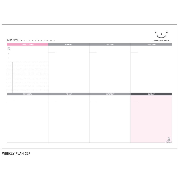 Weekly plan 32 pages