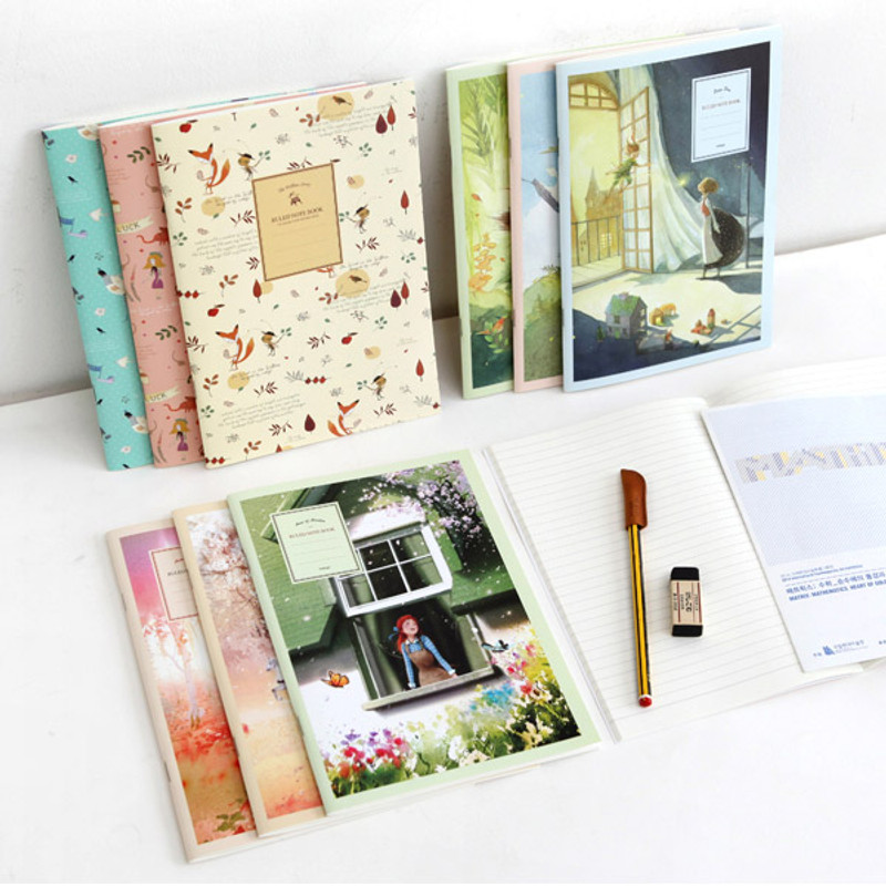Cute illustration school lined notebook Cute illustration school lined notebook
