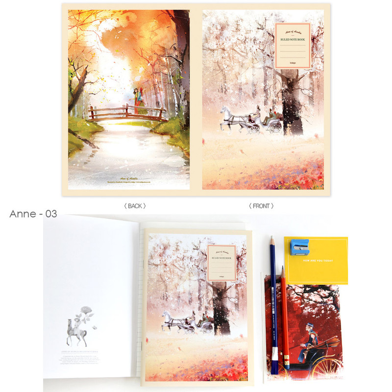 Anne 03 - Cute illustration school lined notebook Anne 03 - Cute illustration school lined notebook