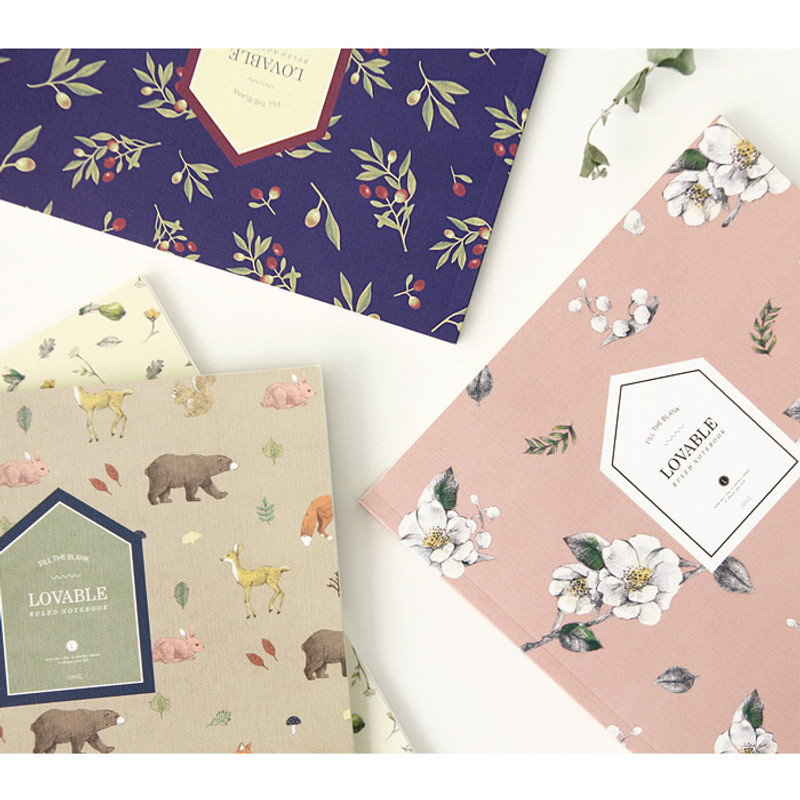 Fill the blank lovable pattern lined notebook