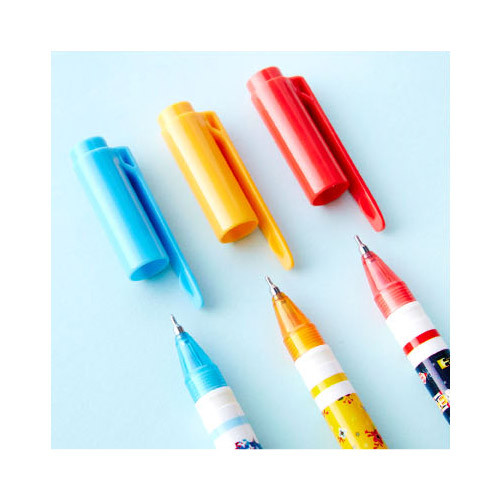 Pattern bright color 0.4mm twin gel pen