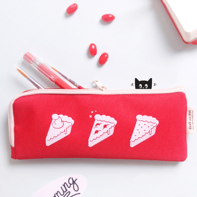 Red - Yam yam like it zipper pencil case