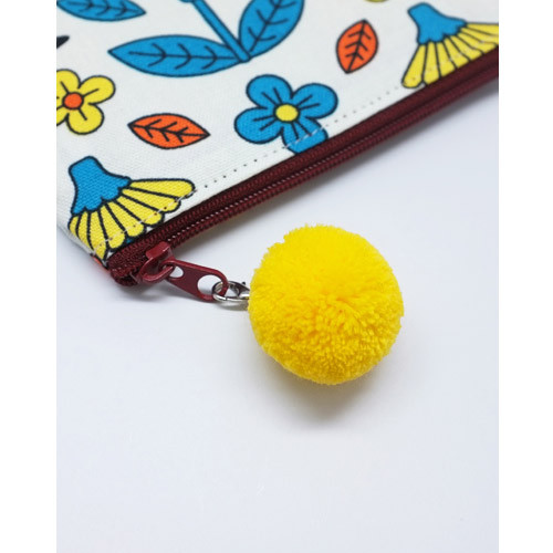 Detail of Tabom retro mini pocket pouch with pompom