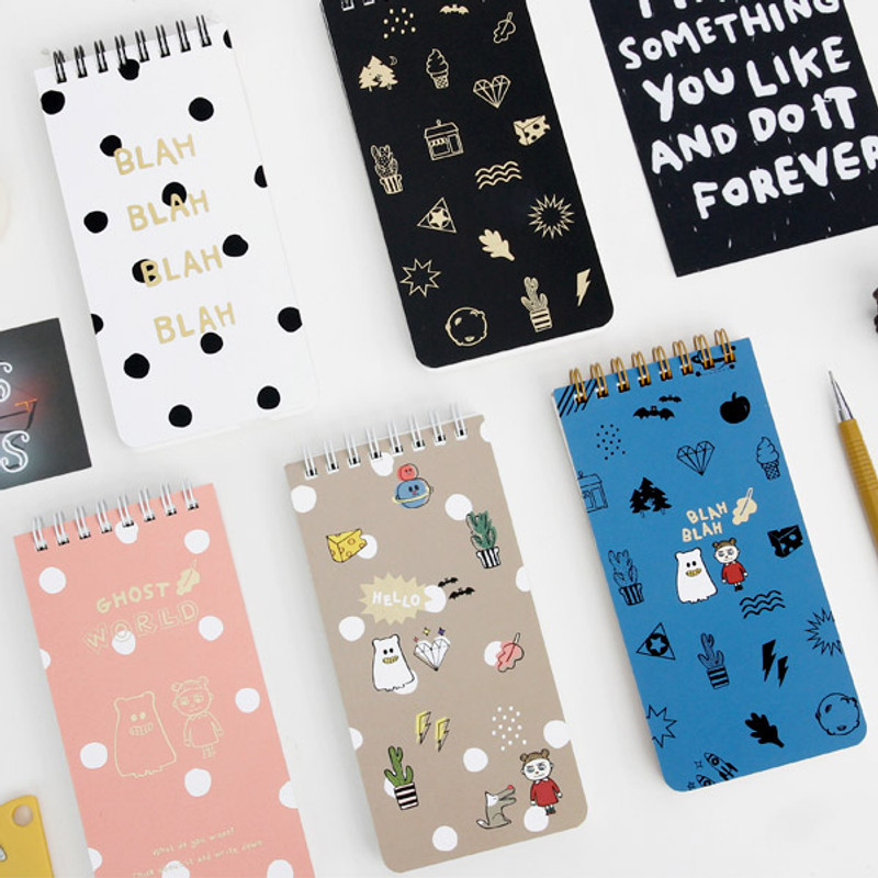 Ghost pop wirebound lined notepad