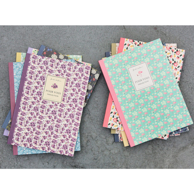 Pour vous melody lined notebook large Pour vous melody lined notebook large
