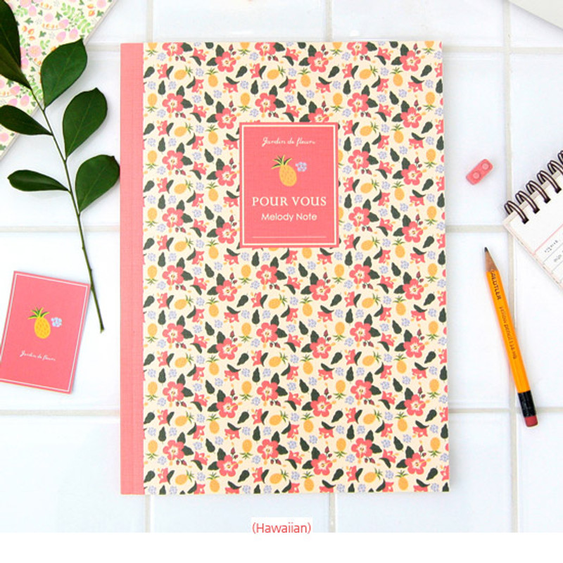 Hawaiian - Pour vous melody lined notebook large Hawaiian - Pour vous melody lined notebook large
