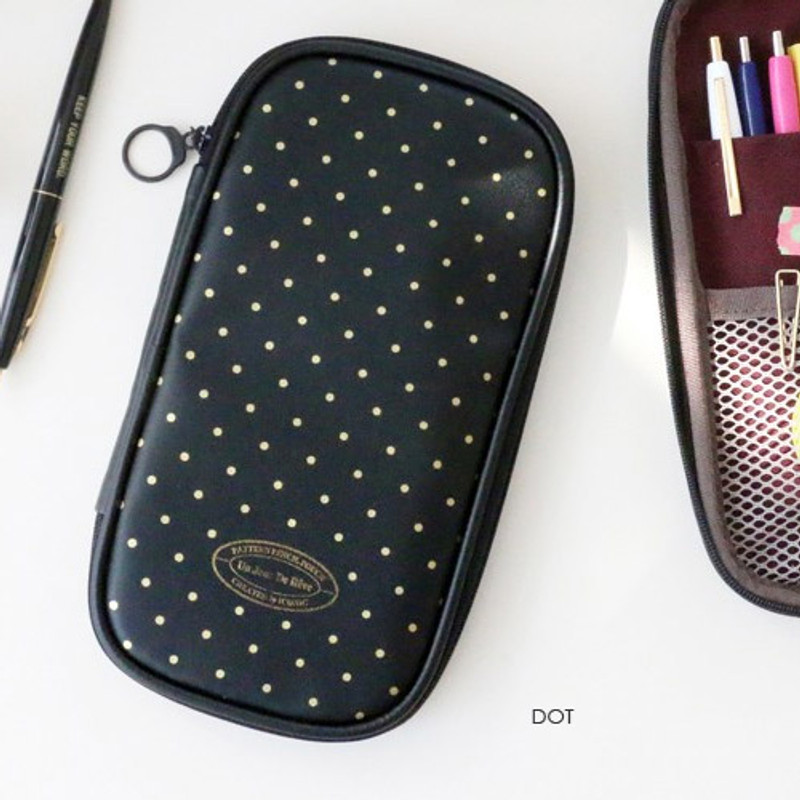 Dot - pattern zip around pencil pouch ver.2 Dot - pattern zip around pencil pouch ver.2