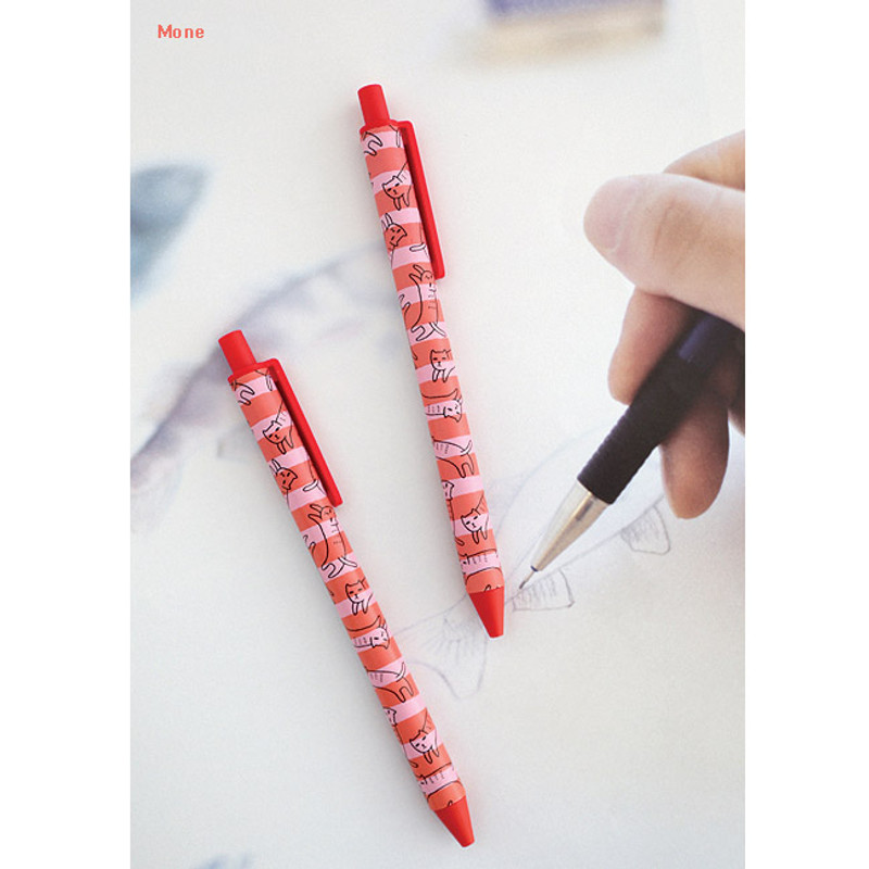 Mone - Hellogeeks cute pattern black ballpoint pen Mone - Hellogeeks cute pattern black ballpoint pen