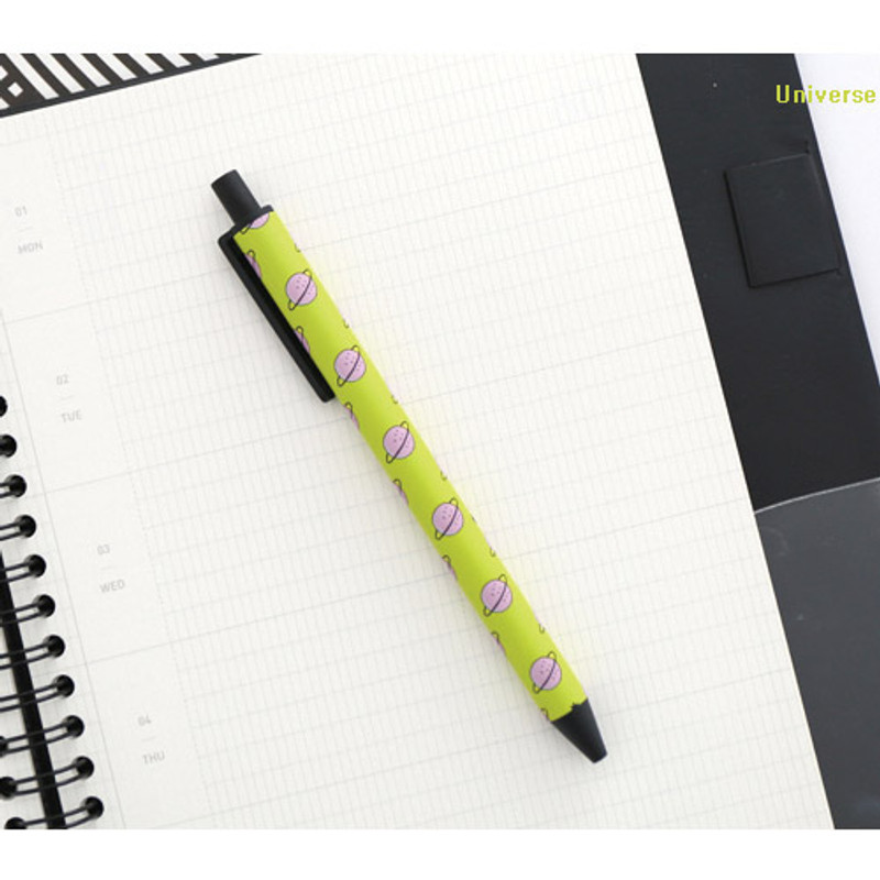 Universe - Hellogeeks cute pattern black ballpoint pen Universe - Hellogeeks cute pattern black ballpoint pen