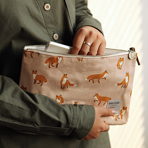 Pattern easy zipper clutch bag