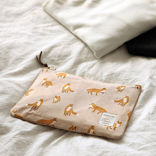 Pattern easy zipper clutch bag