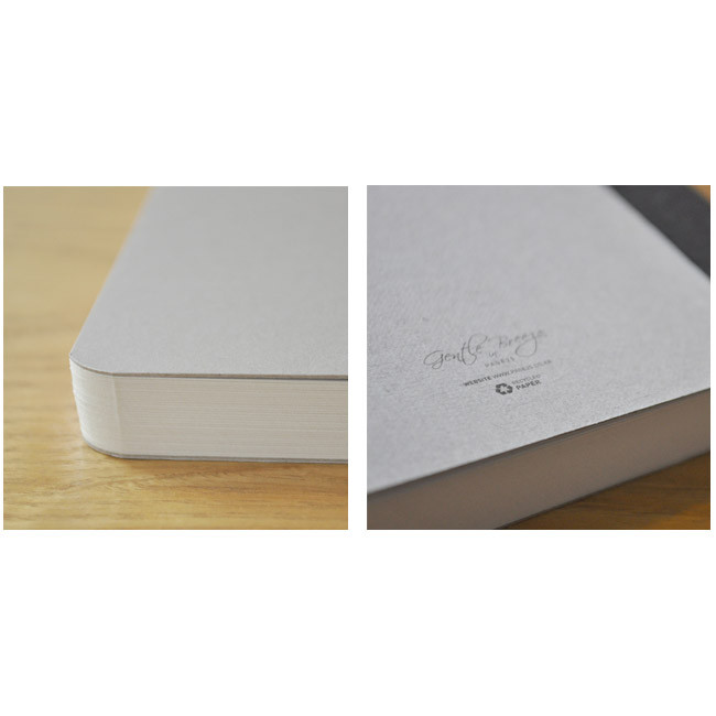 Detail of Natural and Pure warm gray small plain notebook