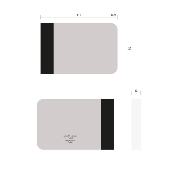 Size of Natural and Pure warm gray small plain notebook