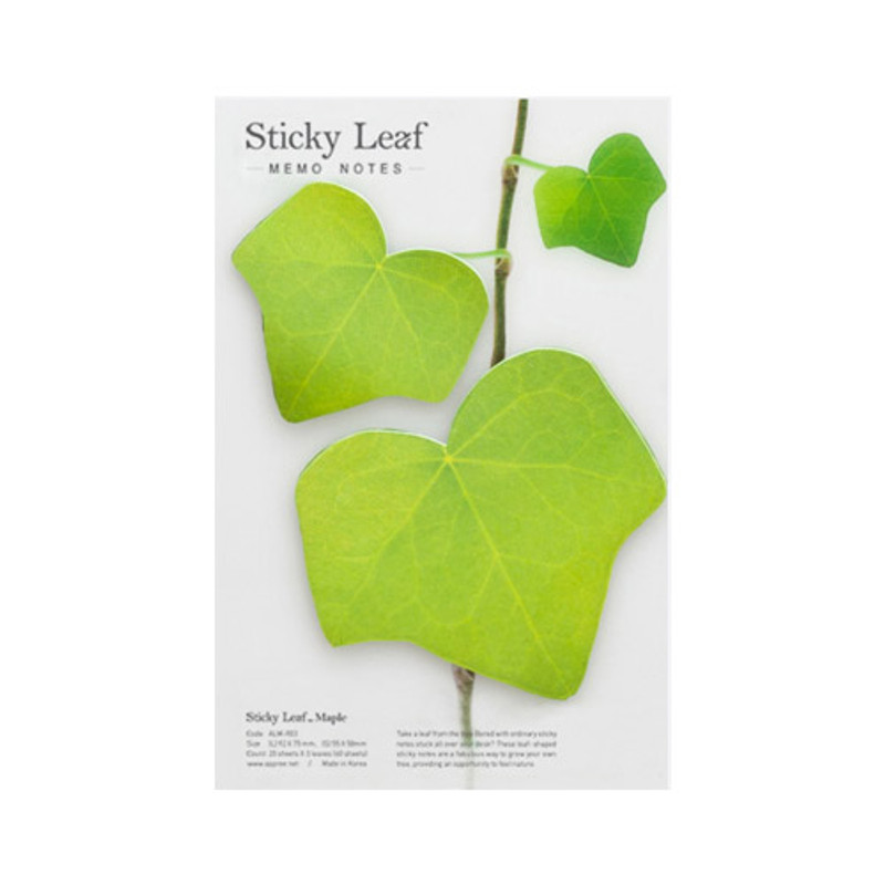 Ivy leaf green sticky memo notes Medium Ivy leaf green sticky memo notes Medium