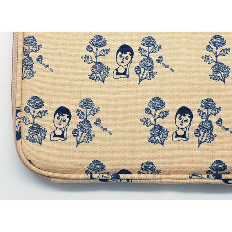 Aurore vintage fabric small zip around pouch