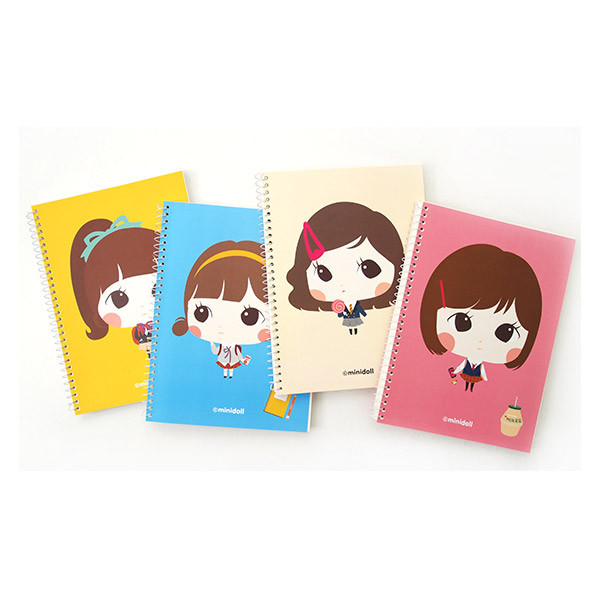 cute girl plain notebook