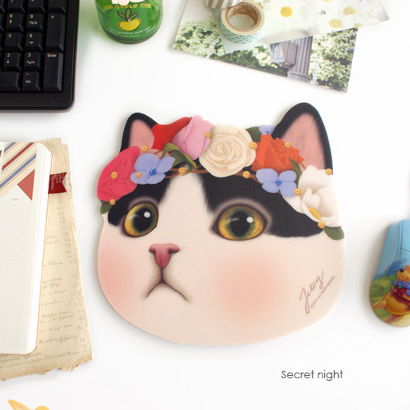 Secret night - Choo Choo cute cat friends mouse pad