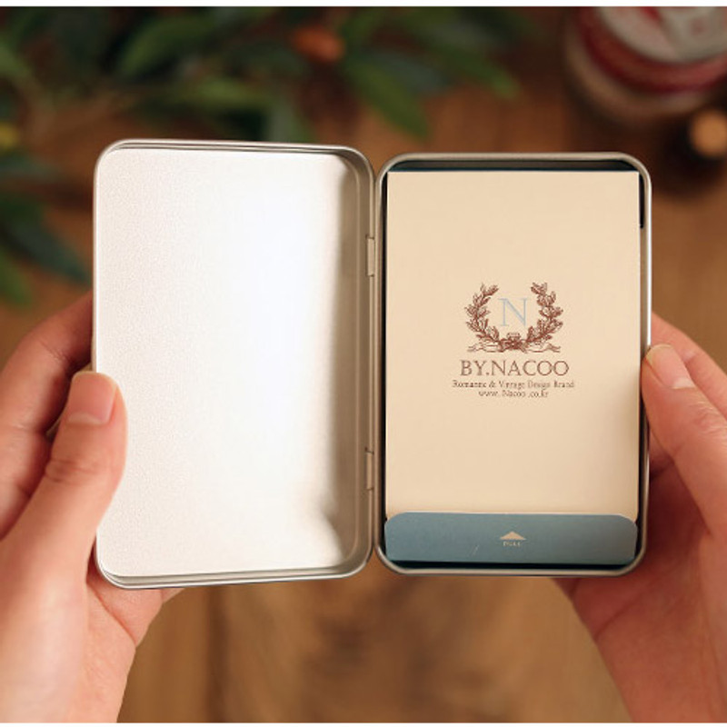 Nacoo Stamp sticker set with blue tin case Nacoo Stamp sticker set with blue tin case