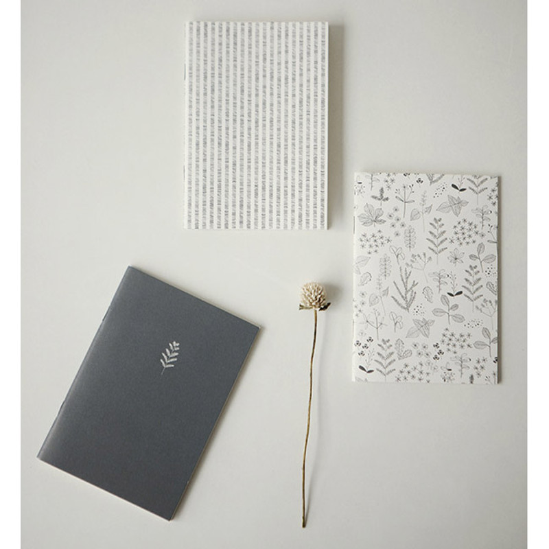 Pattern small plain notebook set