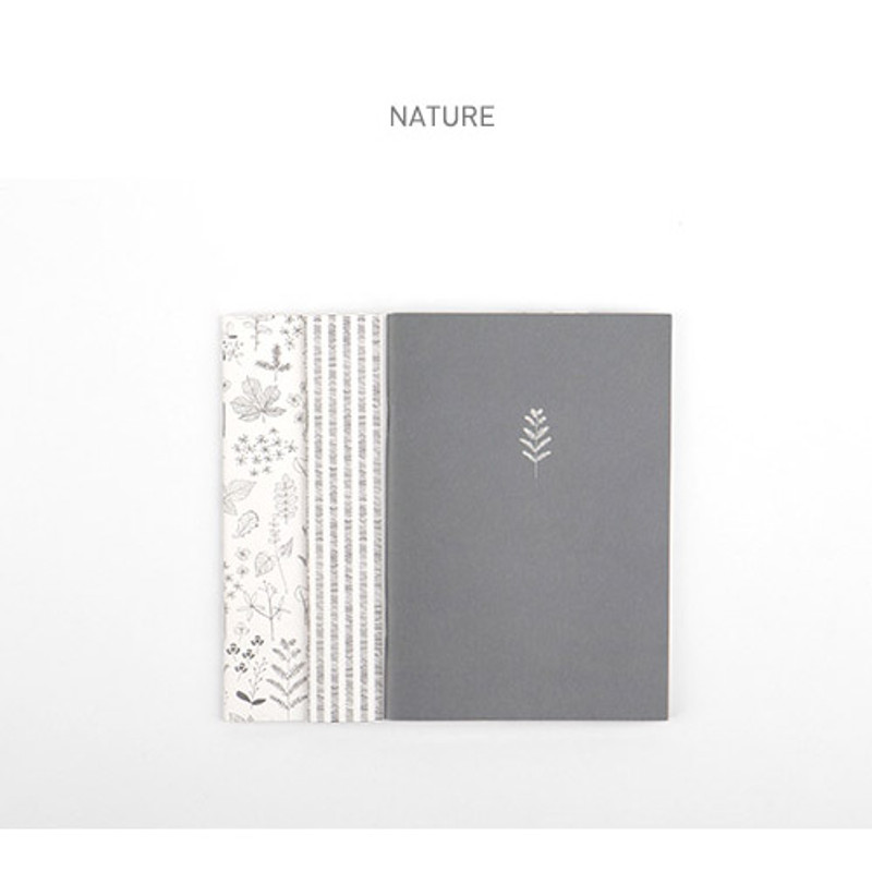 Nature - Pattern small plain notebook set