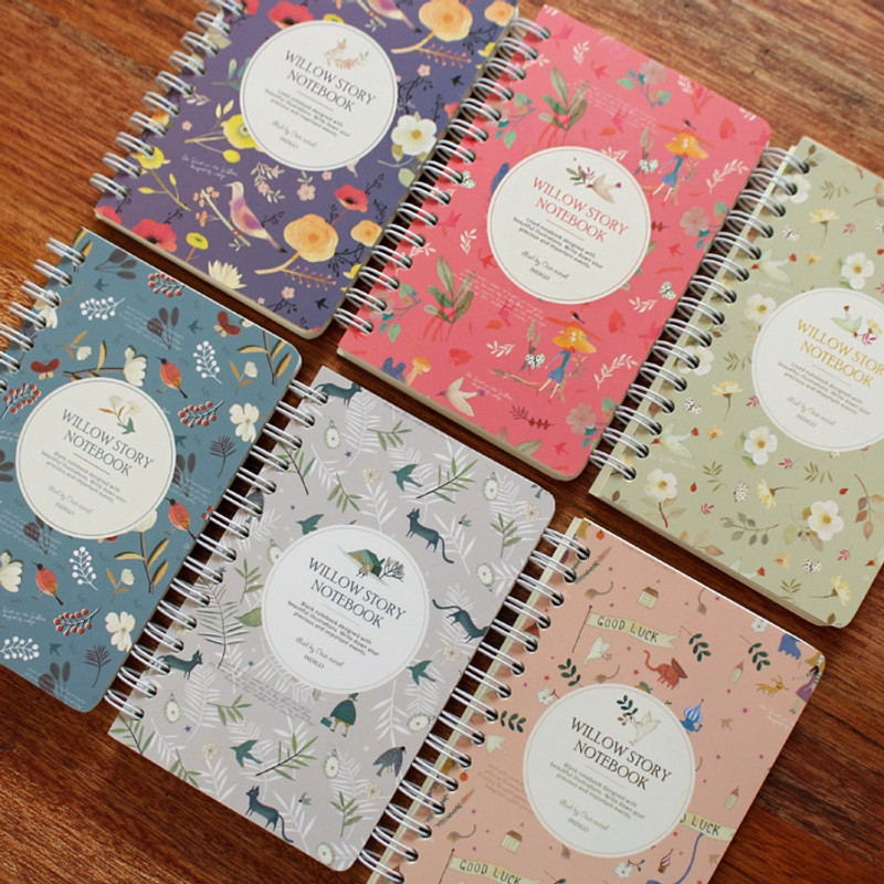 Willow story wirebound pattern small notebook