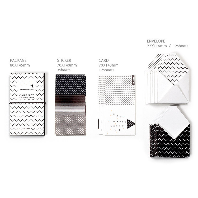 Size of Congratulations message card set