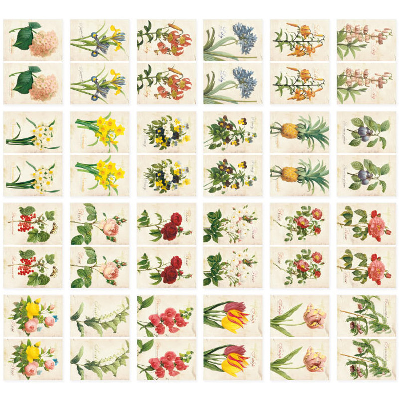 Pack of 96 stickers - Nacoo Flower Mini Label Sticker Pack Pack of 96 stickers - Nacoo Flower Mini Label Sticker Pack