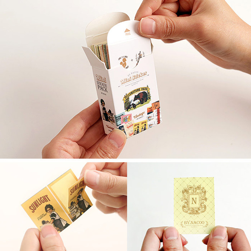 Detail of Nacoo Vintage small label sticker set