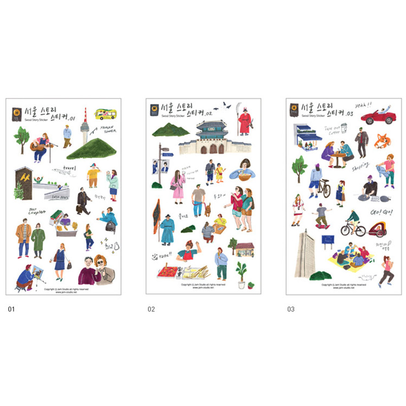 Seoul story translucent deco sticker