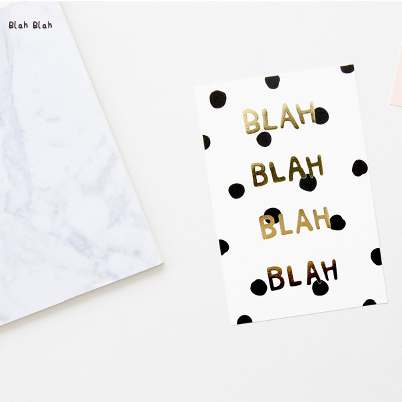 Blah Blah - Ghost pop illustration postcard Blah Blah - Ghost pop illustration postcard