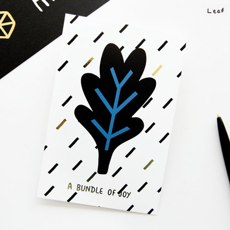 Leaf - Ghost pop illustration postcard Leaf - Ghost pop illustration postcard