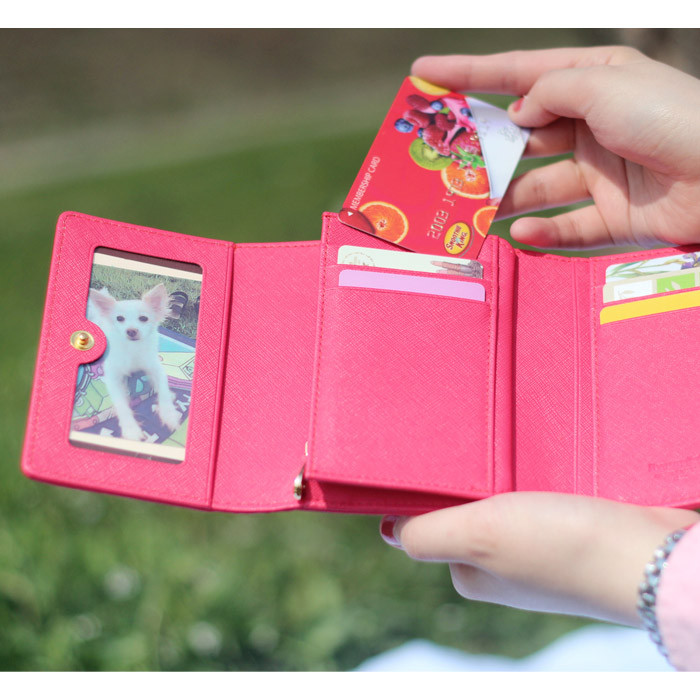 Pony heritage saffiano leather trifold wallet O