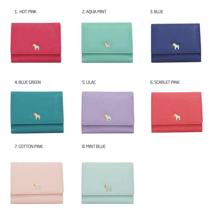 Colors of Pony heritage saffiano leather trifold wallet O