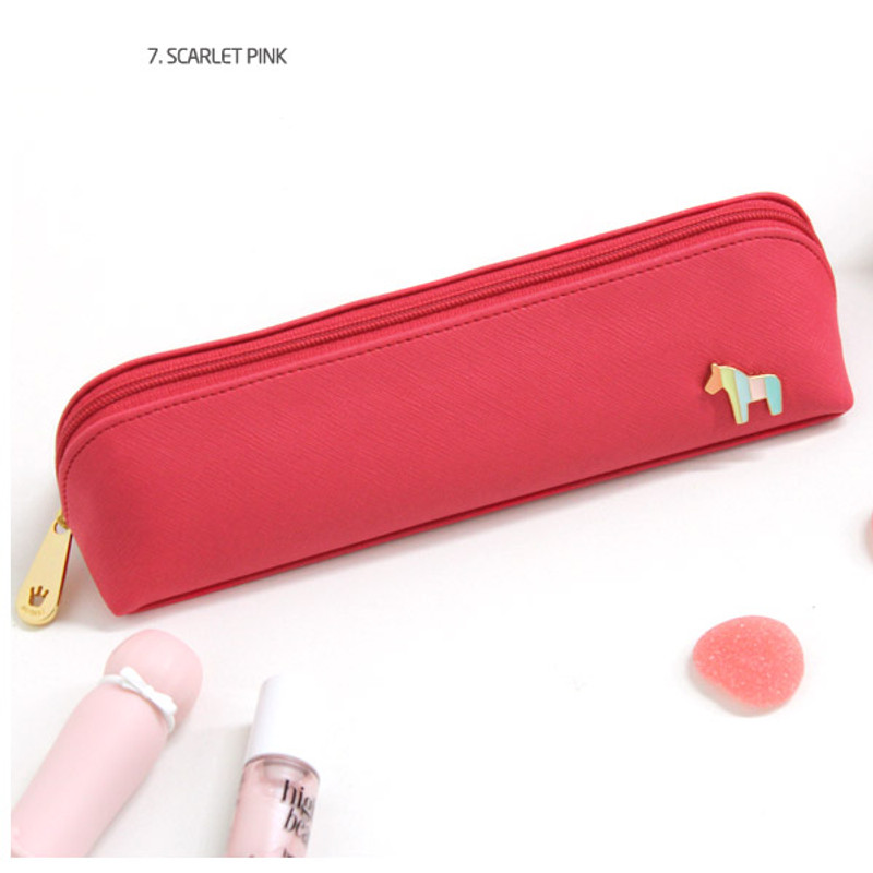 Scarlet pink - Pony pencil case pen pouch A ver.2 Scarlet pink - Pony pencil case pen pouch A ver.2