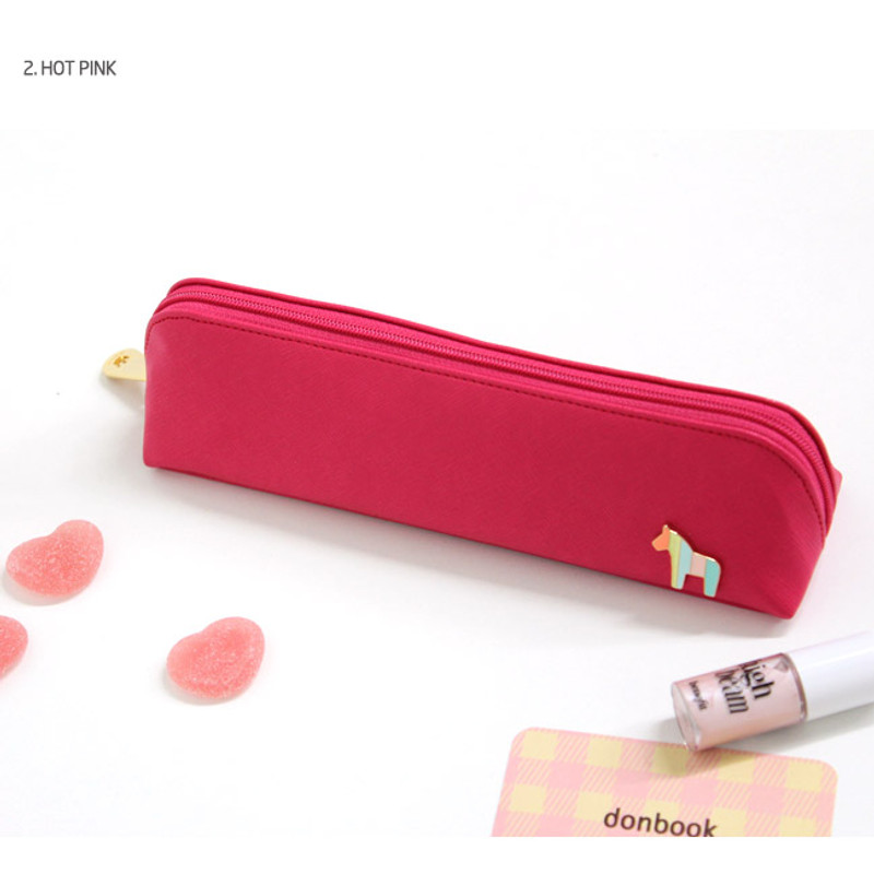 Hot pink - Pony pencil case pen pouch A ver.2 Hot pink - Pony pencil case pen pouch A ver.2