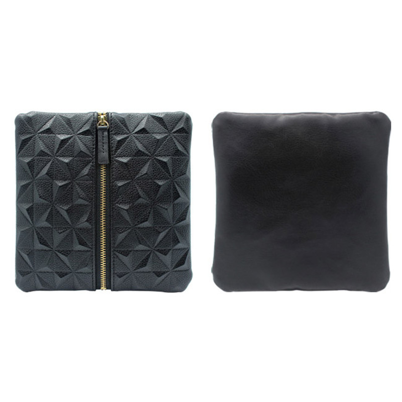 Detail of Embossing geometric pattern pouch bag