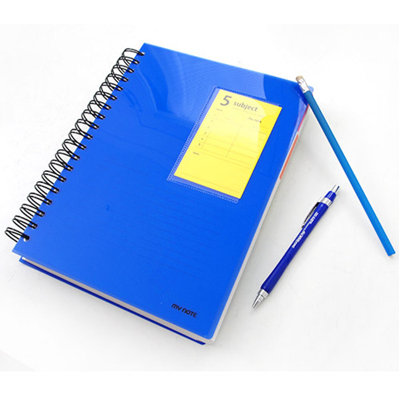 Blue - Index wirebound my lined notebook