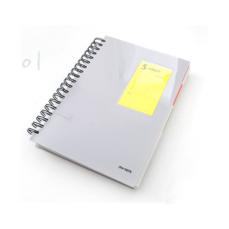 Gray - Index wirebound my lined notebook